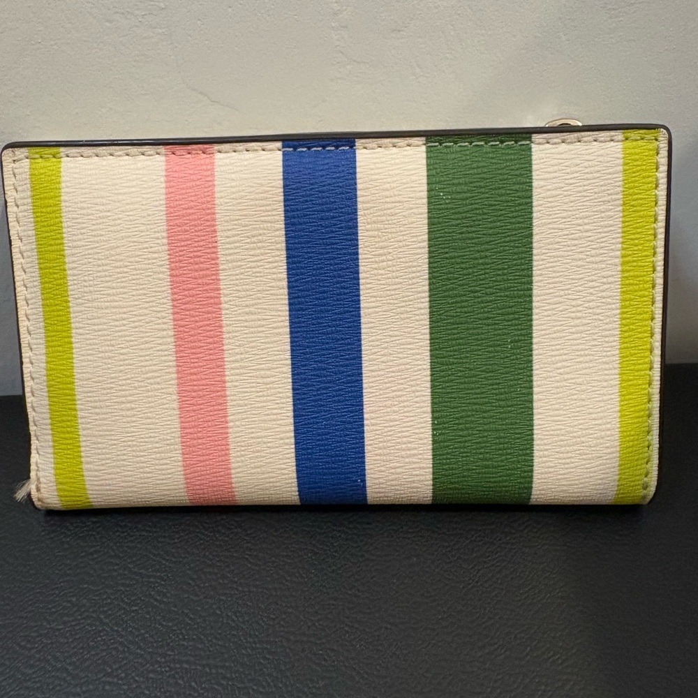 Kate Spade Green and Blue Striped Wallet - Picture 4 of 8